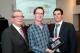  George McNeice, CEO IMO, Dr Tadhg Sullivan, iPad winner, and Dr Mark Murphy, IMO NCHD Chair